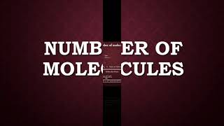Numericals. No of atoms and no of molecules