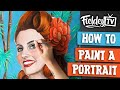 How to paint a realistic portrait using acrylic paint