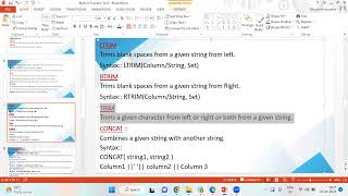 Oracle SQL Session 9