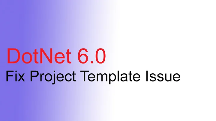 VS 2022 Project Template Missing - Fix