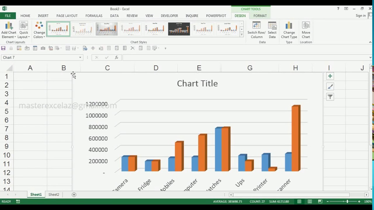 Create 3d Clustered Column Chart Excel