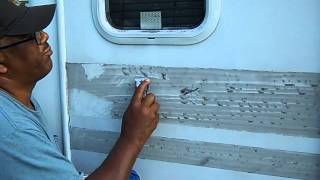 RV vinyl adhesive removal