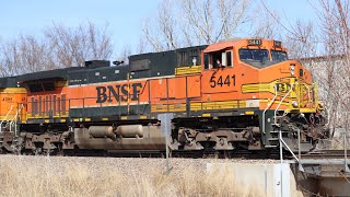 BNSF 5441 Frankenstein Leads the H-LAUKCK out of Lincoln, Nebraska (03/20/2021)
