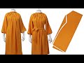 👌Very Easy Elastic Neck Designer Dress Cutting and Sewing in 10 minutes