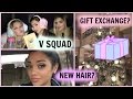 V SQUAD gift exchange, NEW HAIR, haul, & more