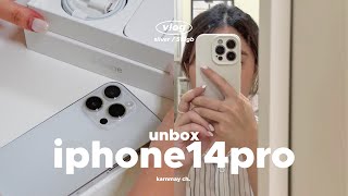 vlog / unboxing ─ iPhone14pro silver แกะกล่องไอโฟนของจริงน่ารักม้าก / KARNMAY