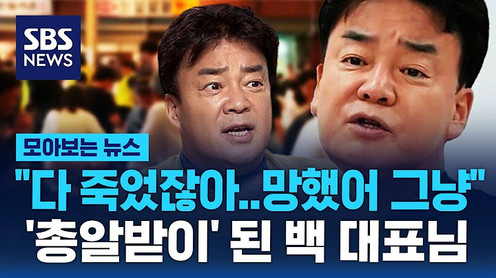 "다 죽었잖아, 망했어 그냥"…'총알받이' 된 백종원 무슨 일? / SBS / 모아보는 뉴스
