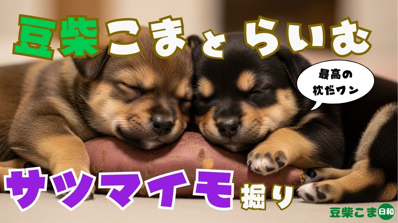 【癒し動画】豆柴こまの爆笑！！サツマイモ堀り物語。最後は癒し♪