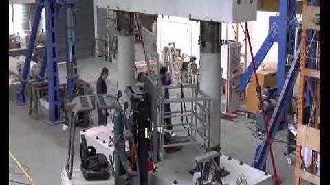 Assembly of a Fully Precast Bridge Bent With Low Damage Seismic Design