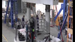 Assembly of a Fully Precast Bridge Bent With Low Damage Seismic Design