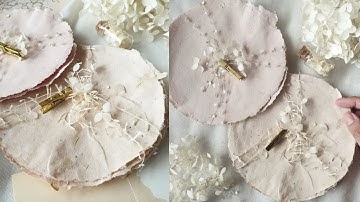 how to make round handmade paper • no mould & deckle + fast dry time [tutorial]