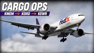 PMDG 777F | Real World Fedex OPS | Memphis - Chicago - Newark | VATSIM