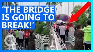 Dancing Chinese ‘Aunties’ Stomp on Glass-Bottom Bridge!