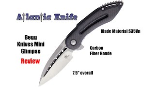 Begg Knives Mini Glimpse Review | Atlantic Knife review of the Begg Folding Knife