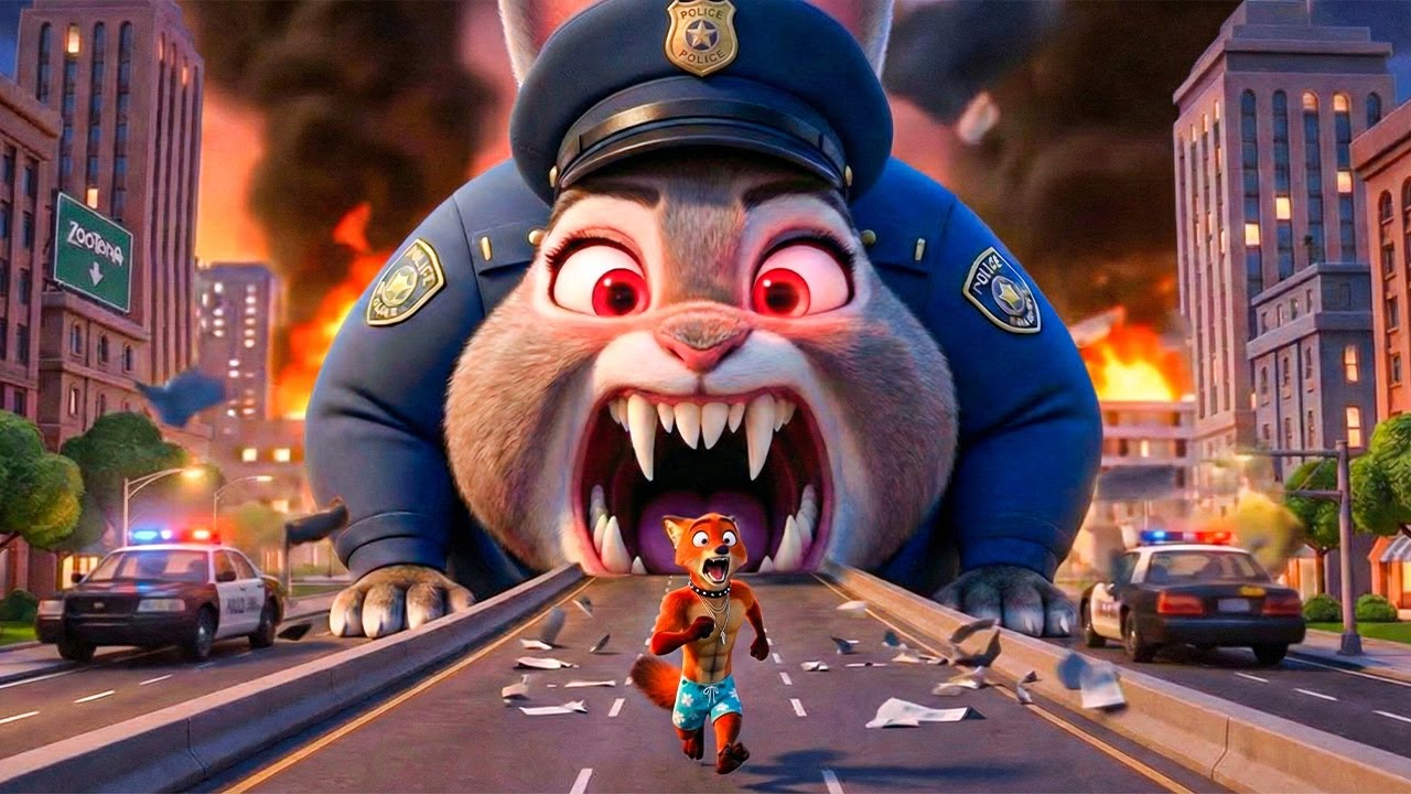 🐰🐛 Judy eats everything after swallowing a magical beetle on the beach | Zootopia Story