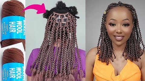 Step-by-step on how to DIY  fake twists on short natural hair with Brazil wool