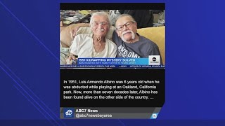 Boy abducted from California in 1951 at age 6 found alive on East Coast more than 70 years later
