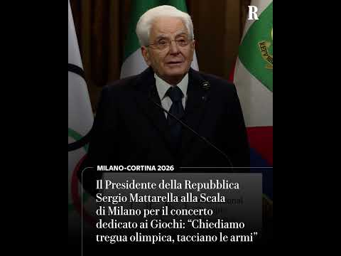 Video Milano-Cortina 2026, Mattarella: Chiediamo il rispetto della tregua olimpica