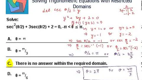 Solving Trigonometric Equations with Restricted Domains