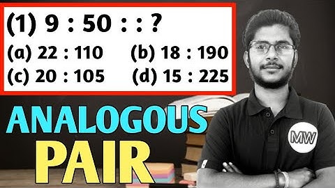 Choosing The Analogous Pair Question Reasoning | Analogous Pair Completion SSC | Railway | Bank Exam