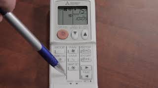 Mitsubishi Ductless Remote - Simple Remote, Basic Functions