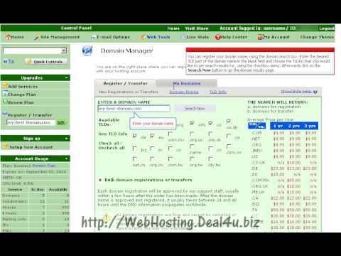 Web Hosting Tutorial - Registering A Domain Name