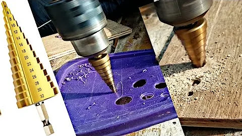 High Speed Steel Step Cone Drill Bit Titanium Coated || UNBOXING || USAGE