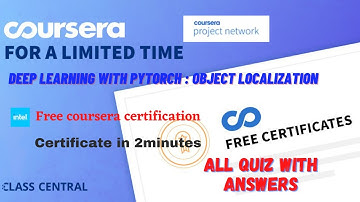 Deep Learning with PyTorch : Object Localization,All Quiz  Answers.#coursera #excel #answers #learn