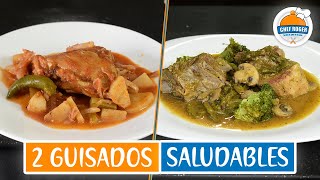 Receta 3 x 1, 2 guisados saludables con pollo y puerco #clasicossaludables