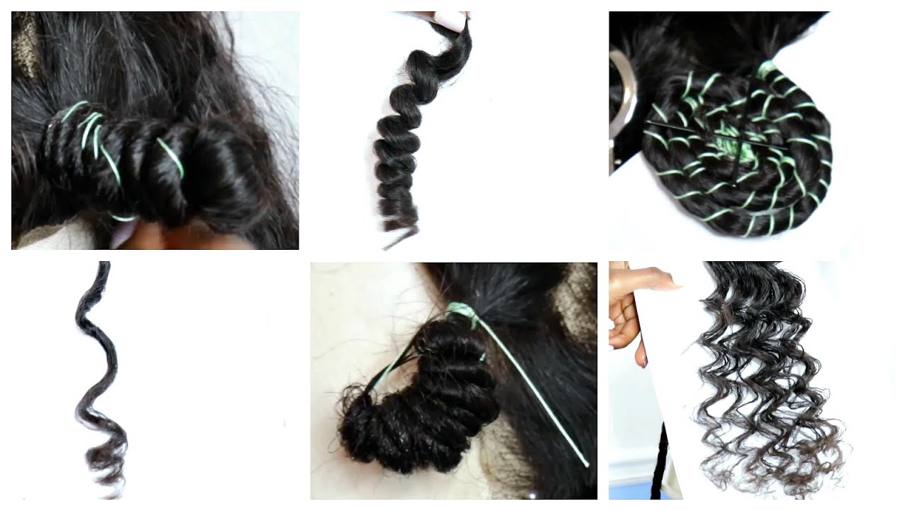 5 Ways To Curl Hair With Thread Or String | African Hair Threading Curls  For All Hair Types - YouTube