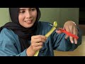 Cara buka daun palas untuk buat ketupat raya