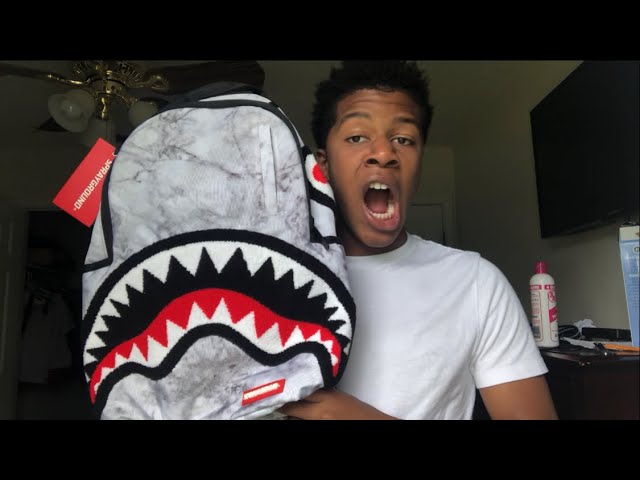 SPRAYGROUND SIDE-SHARK IN PARIS BACKPACK  Unboxing+Review (Louis Vuitton X  BAPE Inspired) 