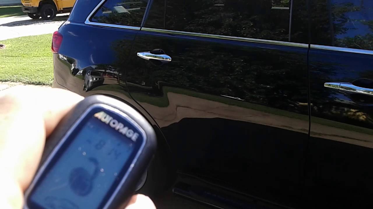 2011 MDX Autopage 2way Alarm/Remote Start with liftgate control YouTube