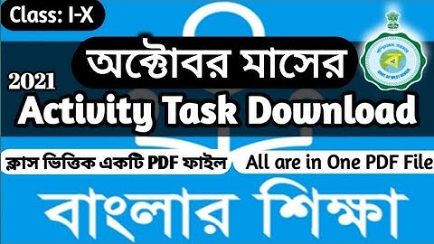 Activity Task October 2021 | Model Activity Task October 2021 | October Model Activity Task |