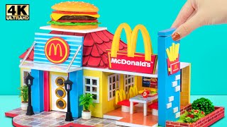 Как сделать из картона удивительный миниатюрный ресторан McDonald's (Легко) ❤️ Миниатюрный домик