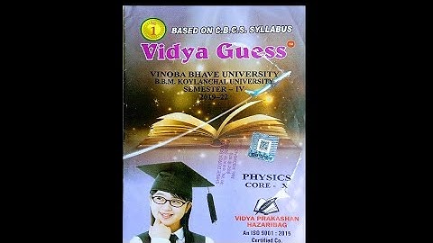 Vidya Guess B.Sc Physics honours semester-4 core-10 VBU 2019-22