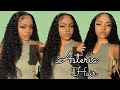 Best Fluffy Curly Hair For Vacation ! | Pre Plucked Frontal Wig Install FT Asteria Hair | Sam I am