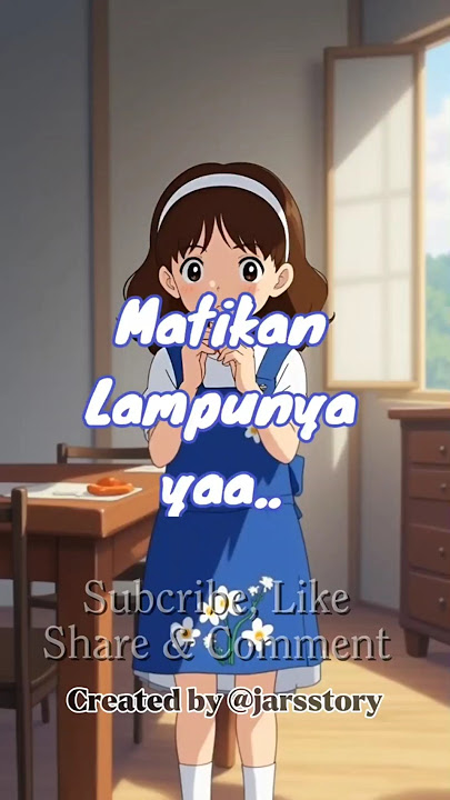 Mematikan lampu yang tidak diperlukan ketika siang hari#kartun #cartoon #anime #animasi #animasianak
