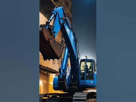 Blue excavator #excavator #excavators #toys - YouTube