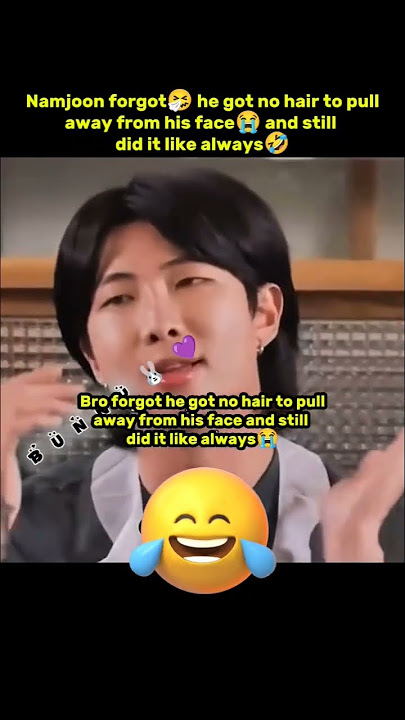 Namjoon forgot🤧 he got no hair to pullaway from his face and still did it like always😭🤣 #namjoon