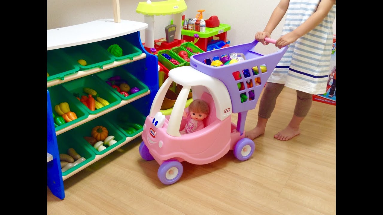 メルちゃん ベビーショッピングカートでお買い物 Mell Chan Doll Grocery Shopping Shopping Cart Toy Youtube