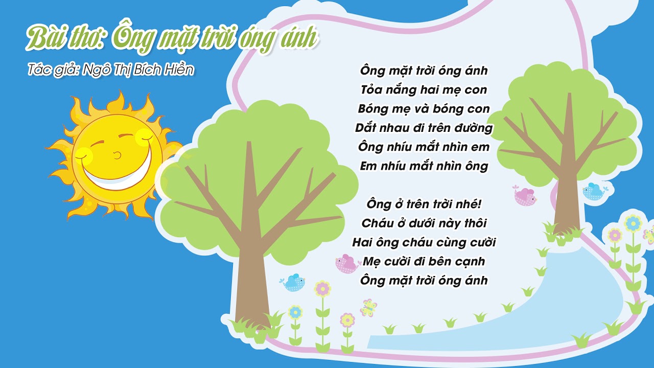 Bài thơ: Ông mặt trời óng ánh | Mầm Non Đô Thị Việt Hưng