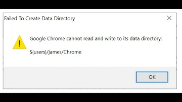 Google Chrome Failed to create data directory