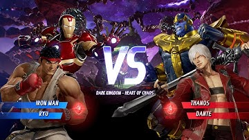 Ironman and Ryu vs Thanos and Dante - Marvel vs Capcom Infinite Gameplay