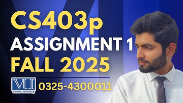 CS403p assignment 1 solution 2025 | CS403p assignment 1 solution fall 2025