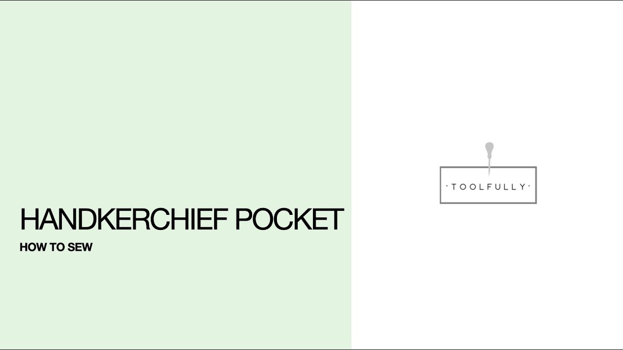 How to sew a Handkerchief pocket. 