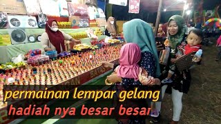 Pasar malam!! main lempar gelang hadiah nya besar besar 😲