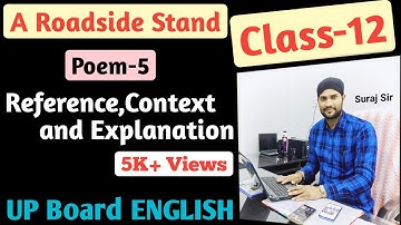 "A Roadside Stand"Reference, Context and Explanation,UP Board, Class-12,Poem-5, Flamingo (Poetry)