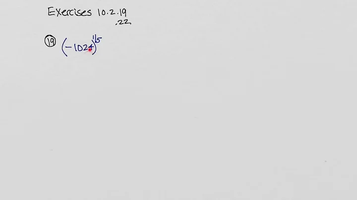 04 Chapter 10.2, Exercises 19, 22