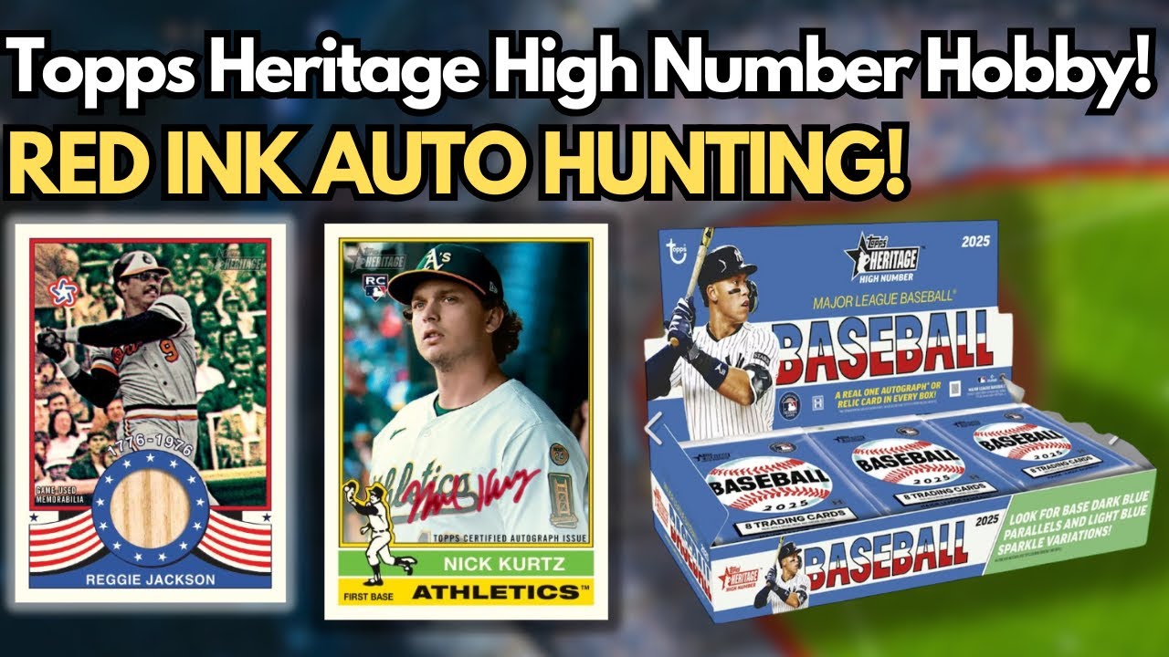 RED INK AUTO HUNTING! 2025 Topps Heritage High Number Hobby Box! - YouTube